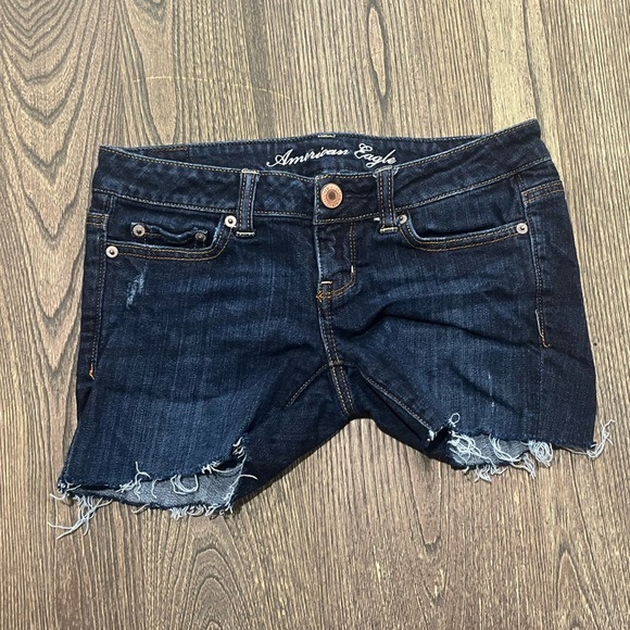 American Eagle Outfitters Pants - American Eagle Womens 'Live Your Life' Shorts Raw Hem Denim Stretch Blue Size 0